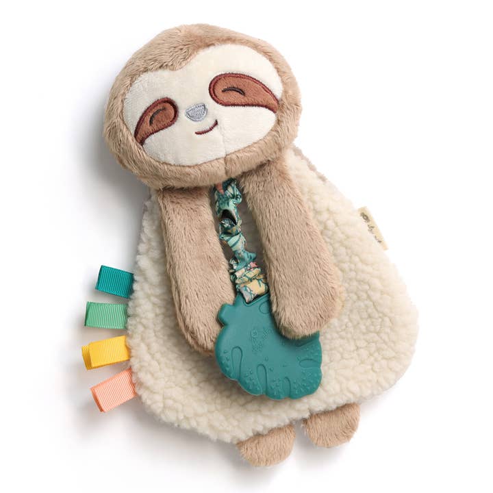 Itzy Lovey™ Plush and Teether Toy - Peyton the Sloth