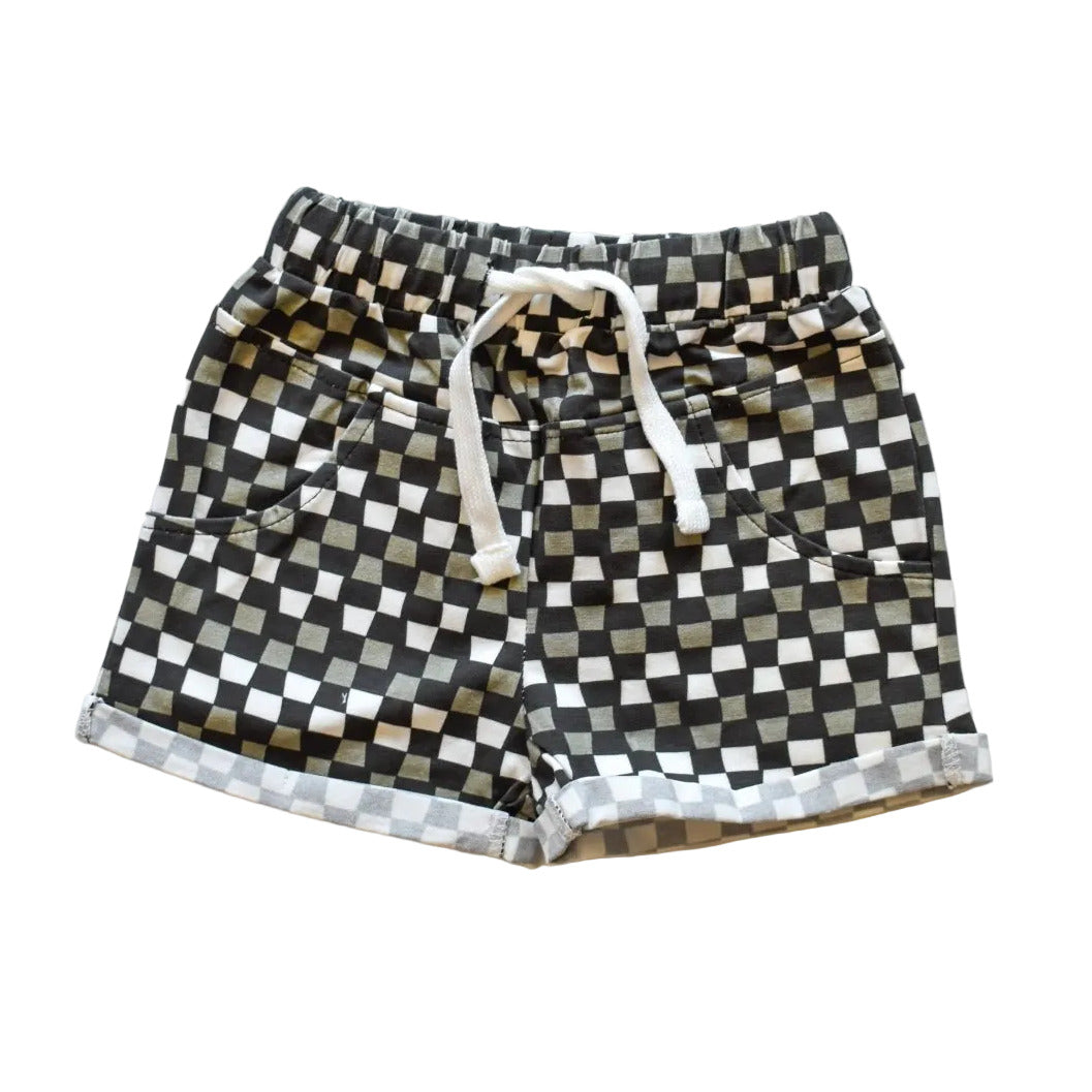 CHECK 'YA LATER SHORTS - BLACK/GREY