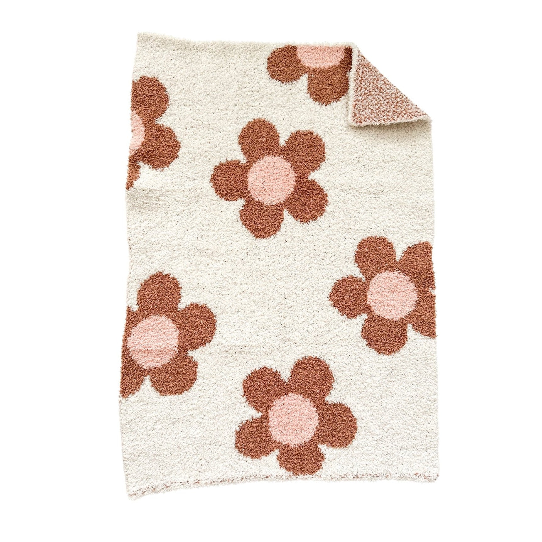 Plush Mini Blanket - Caramel Daisy
