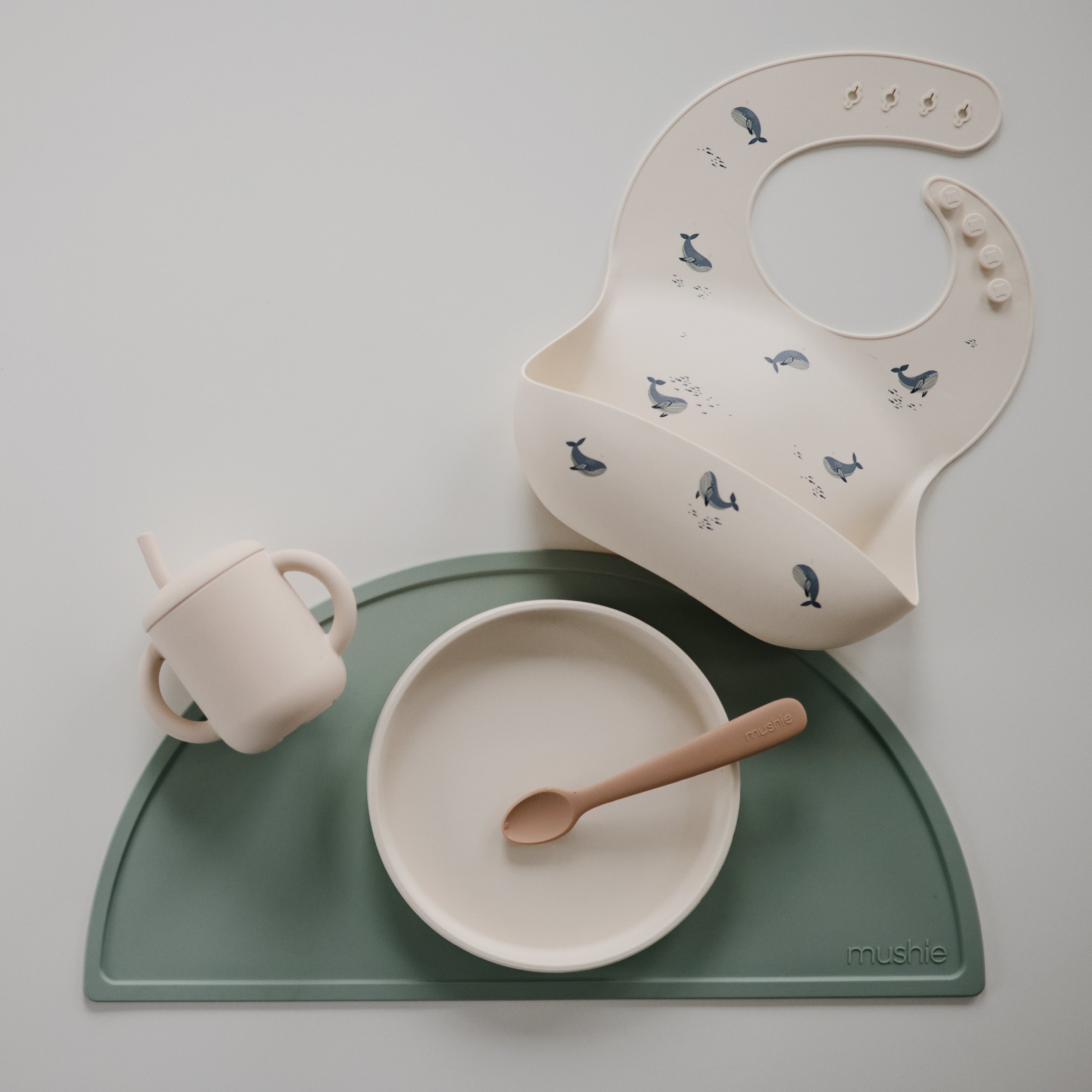 Silicone Baby Bib - Blush