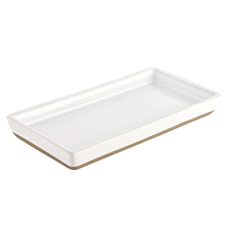 White Stoneware Tray
