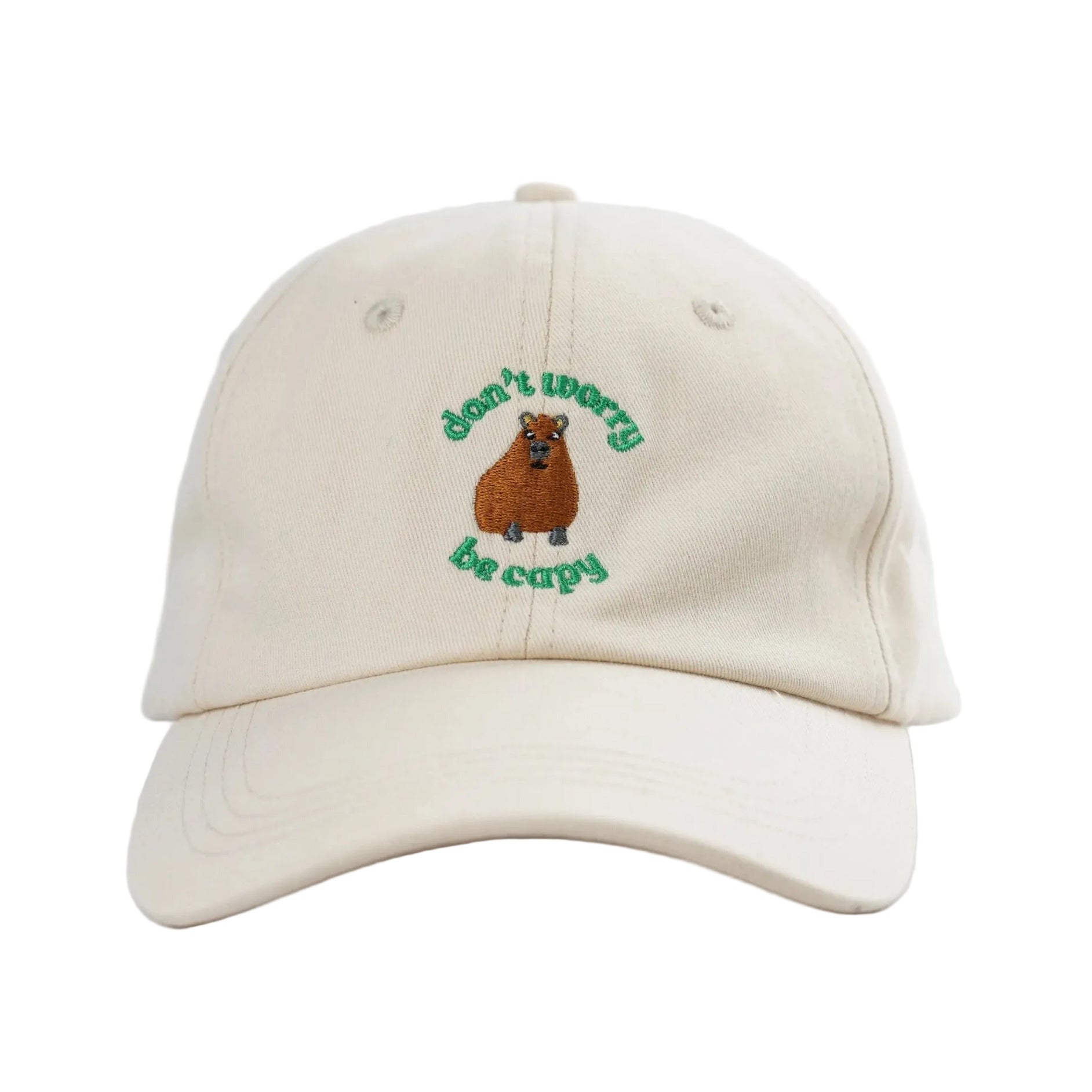 Family Matching 'Don't Worry, Be Capy' Embroidered Baseball Hat