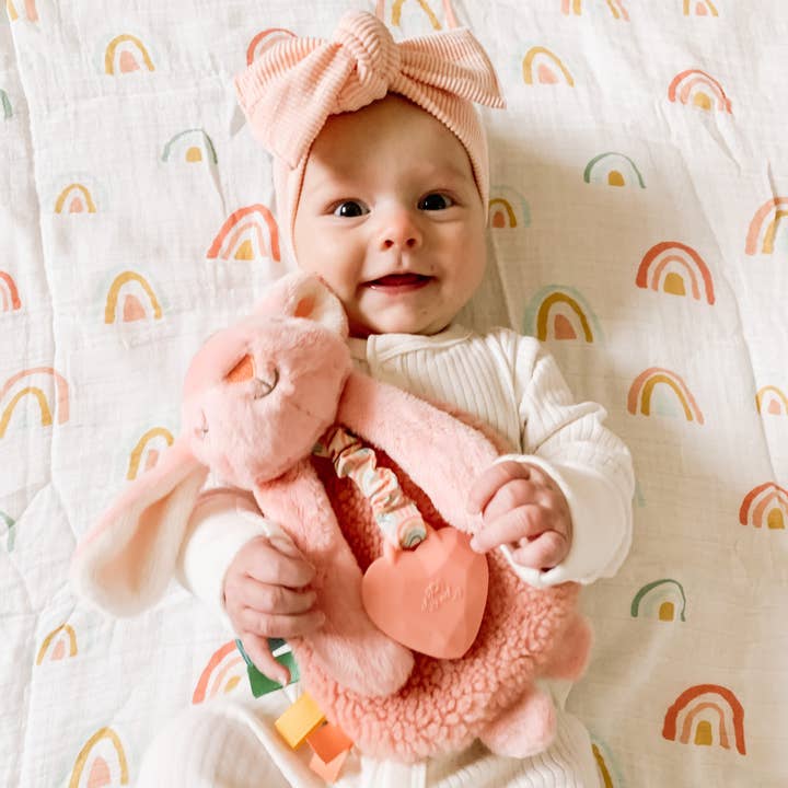 Itzy Lovey™ Plush and Teether Toy - Ana the Bunny