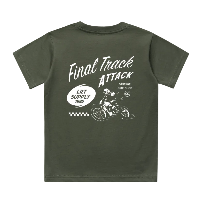 FINAL TRACK ATTACK TEE - MILITARY GREEN