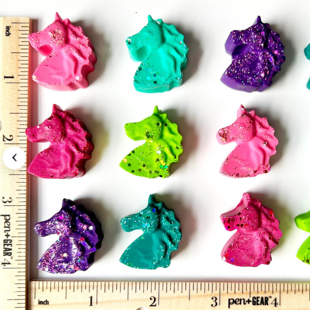 Glitter Unicorn Crayons Set