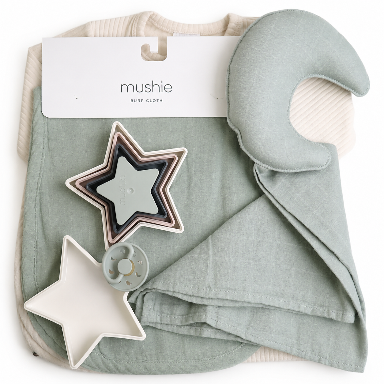 Over the Moon Baby Gift Set - Sage