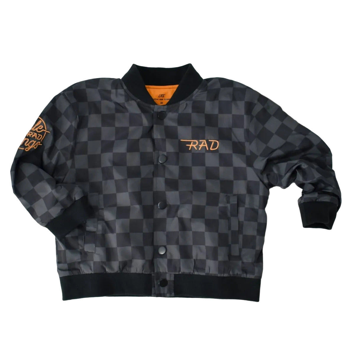KIDS WATERPROOF LETTERMAN JACKET - CHECKERS