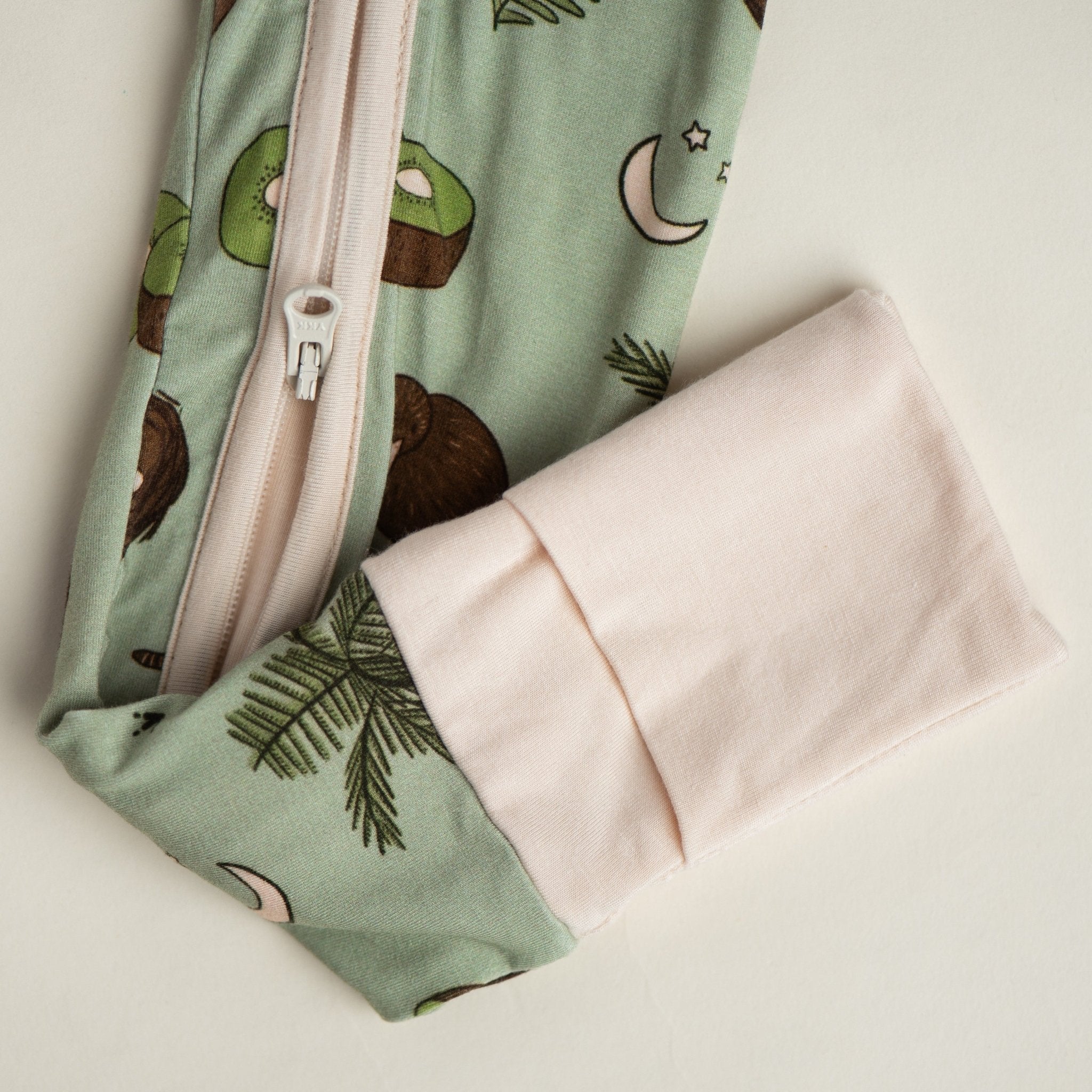 Kiwi Bird Baby Zip Pajamas