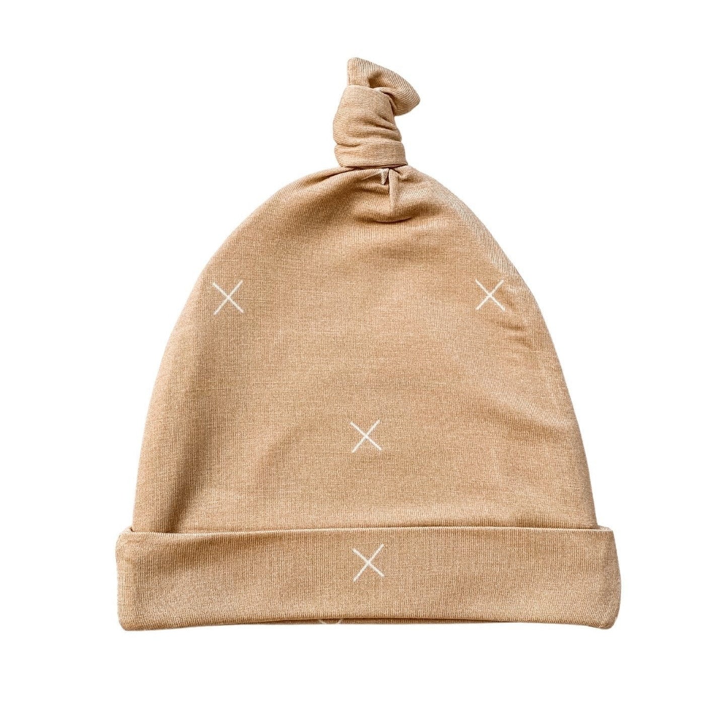 Beige X Bamboo Knot Hat | Newborn Baby Hat