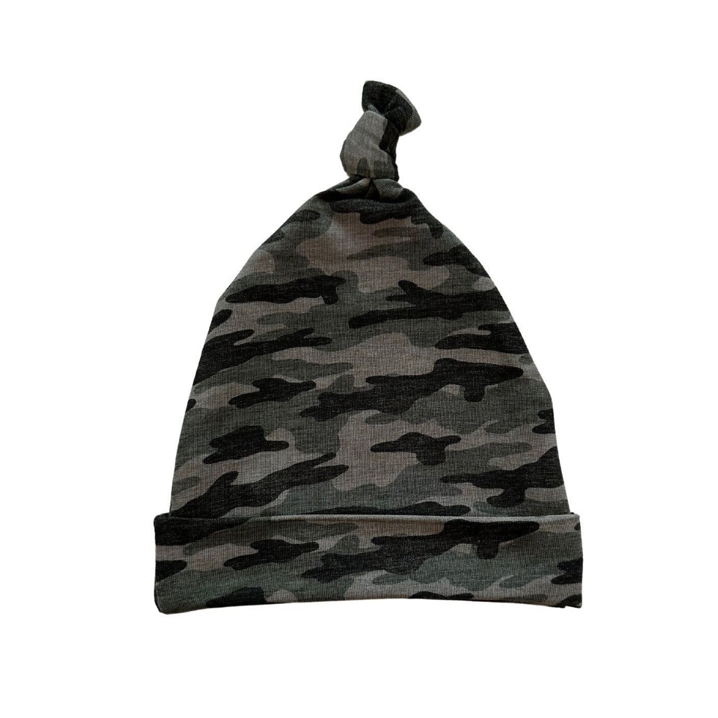 Camo Bamboo Knot Hat | Newborn Baby Hat