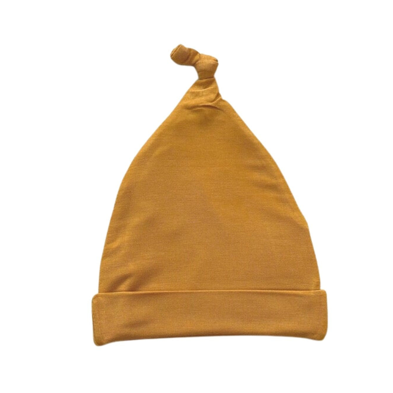 Newborn Baby Knot Hat - Mustard