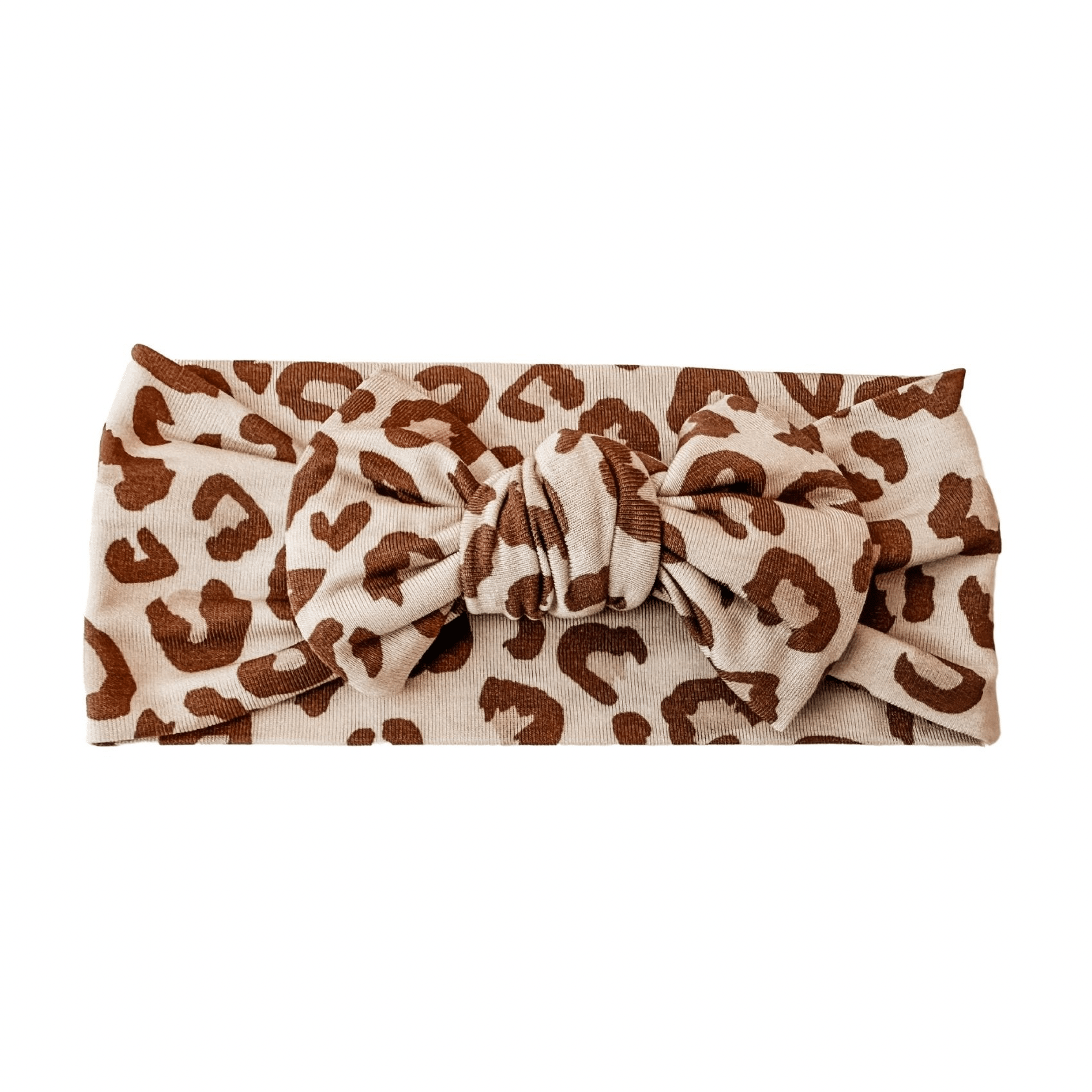 Knotted Baby Bow Headband - Leopard