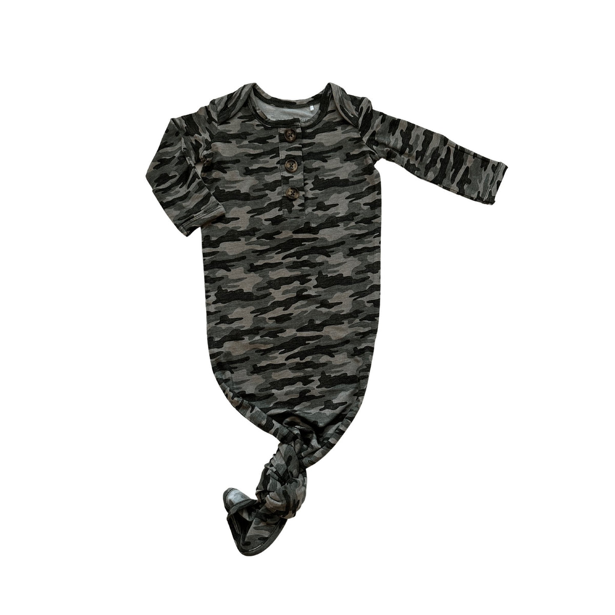 Bamboo Knotted Baby Gown - Camo
