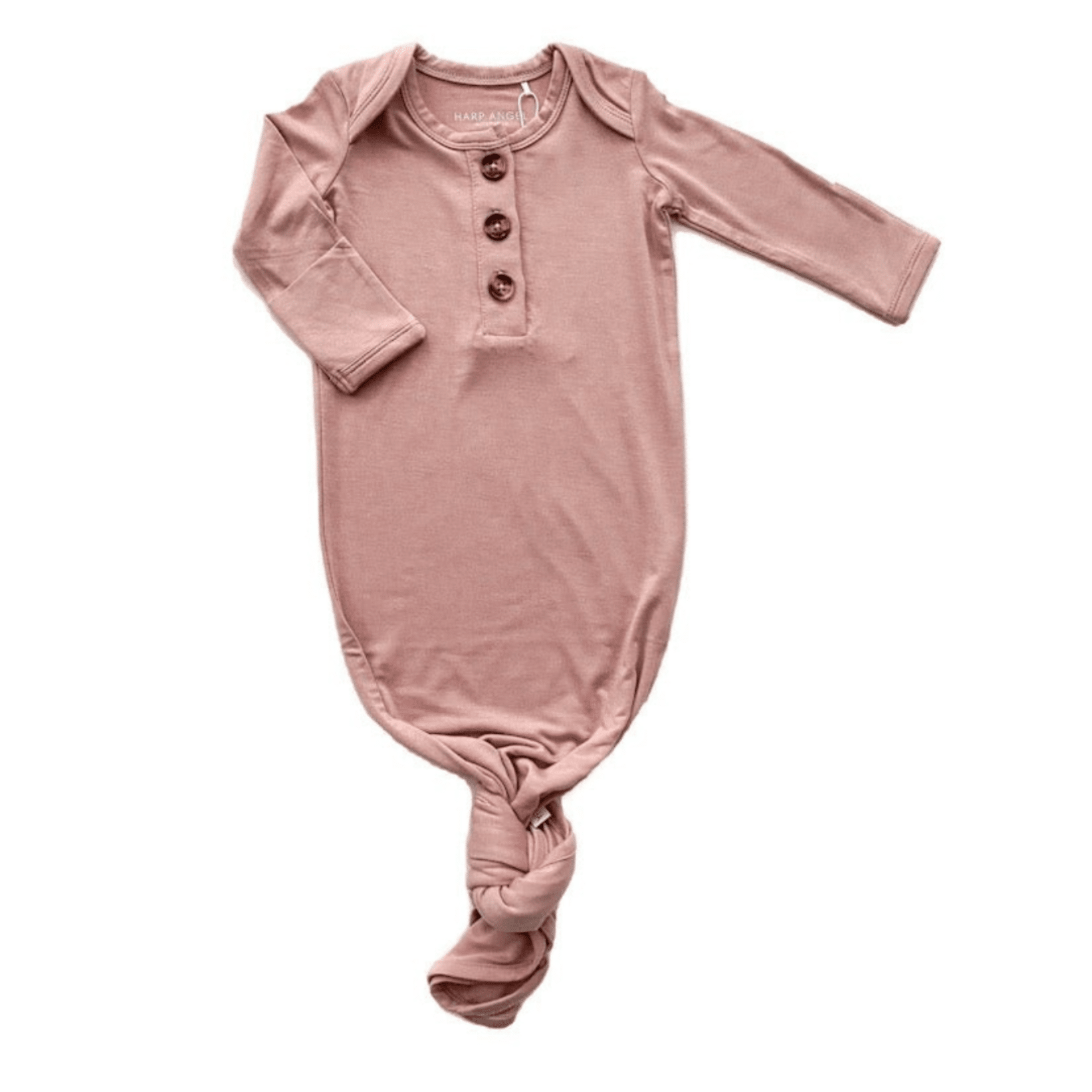 Dusty Pink Bamboo Knotted Baby Gown