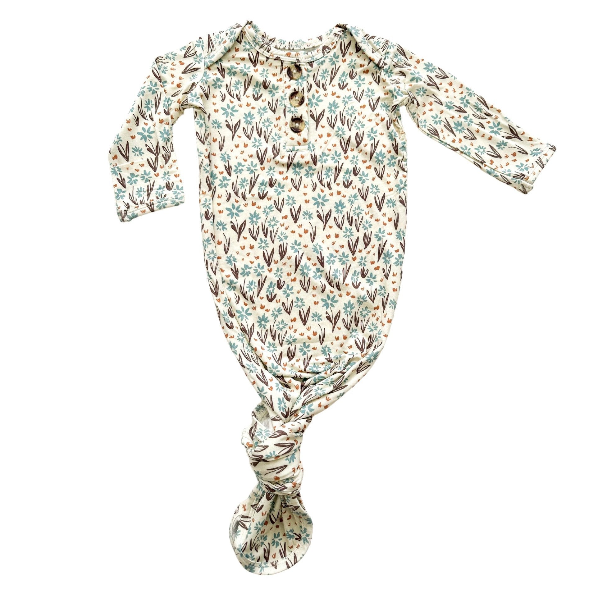 Knotted Baby Gown - La La Floral