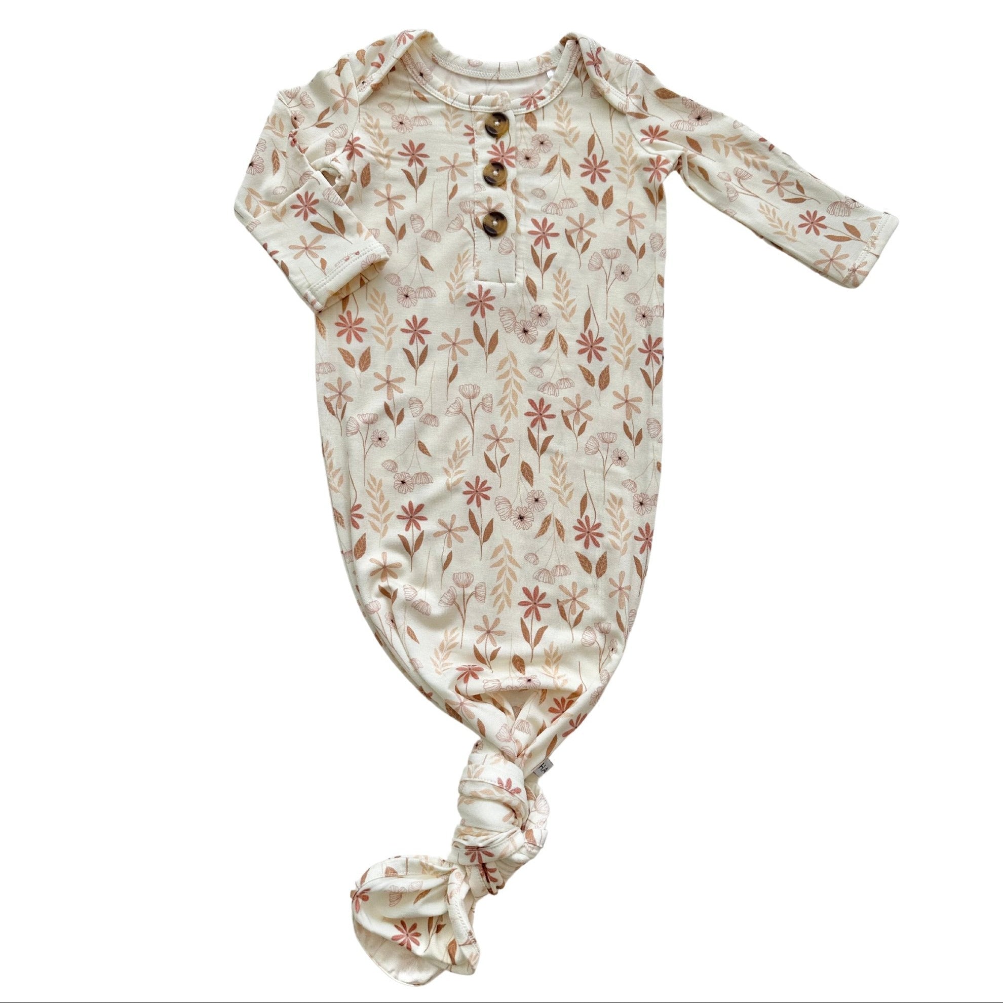 Wildflower Bamboo Knotted Baby Gown