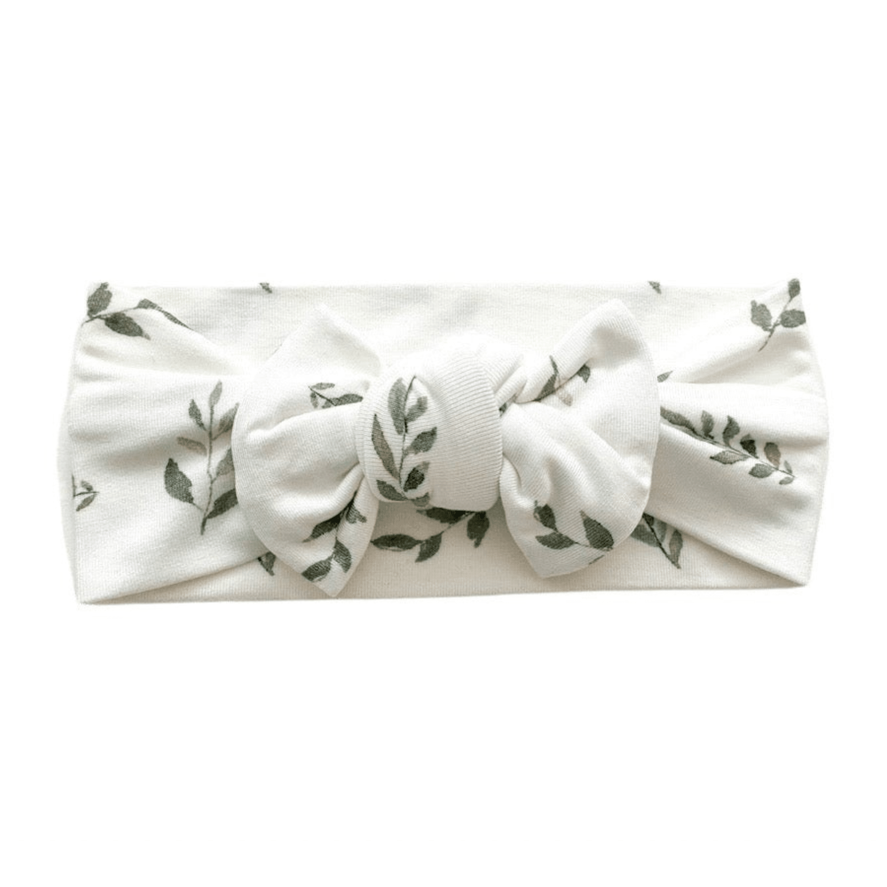 Knotted Headband - Green Leaves