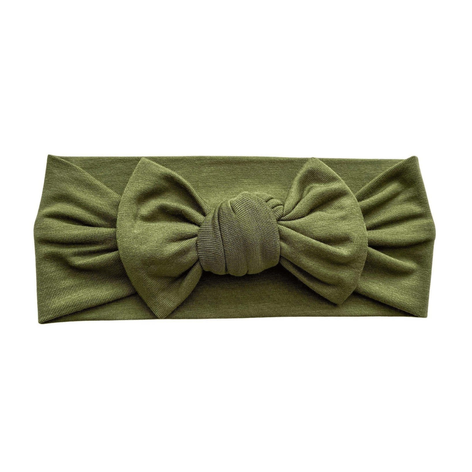 Olive Green Knotted Baby Headband