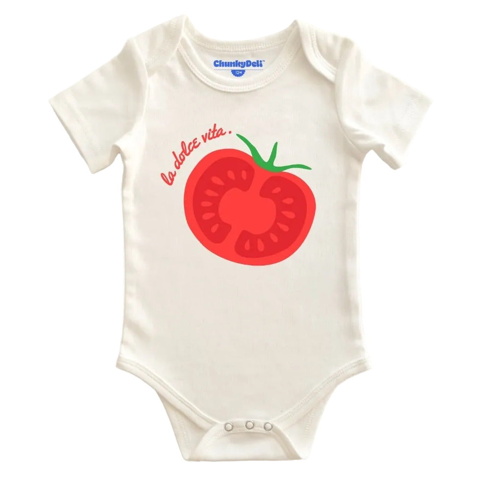 La Dolce Vita Tomato Baby Bodysuit