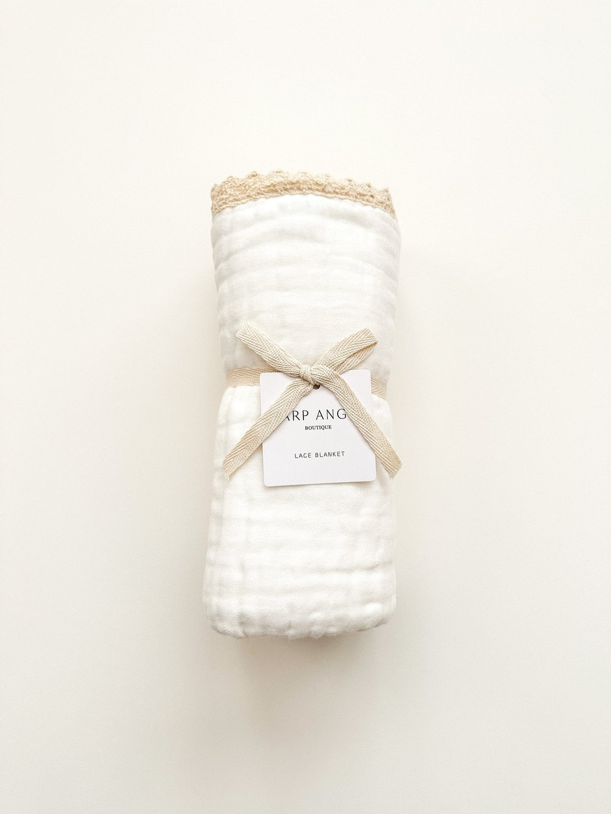 Cream Lace Muslin 6-Layer Blanket