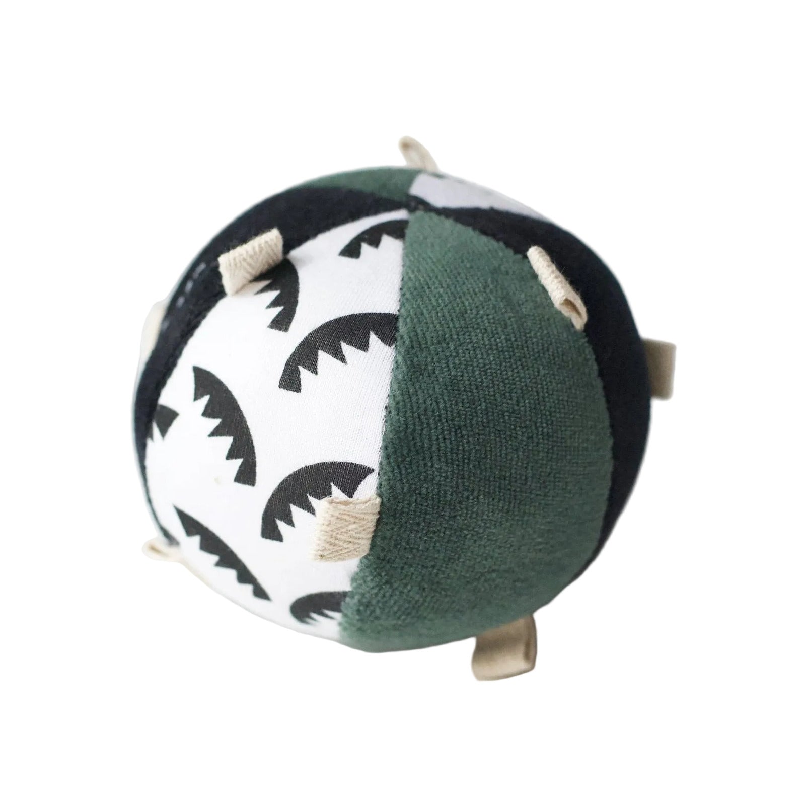 Taggy Ball with Rattle - Jungle Leaves