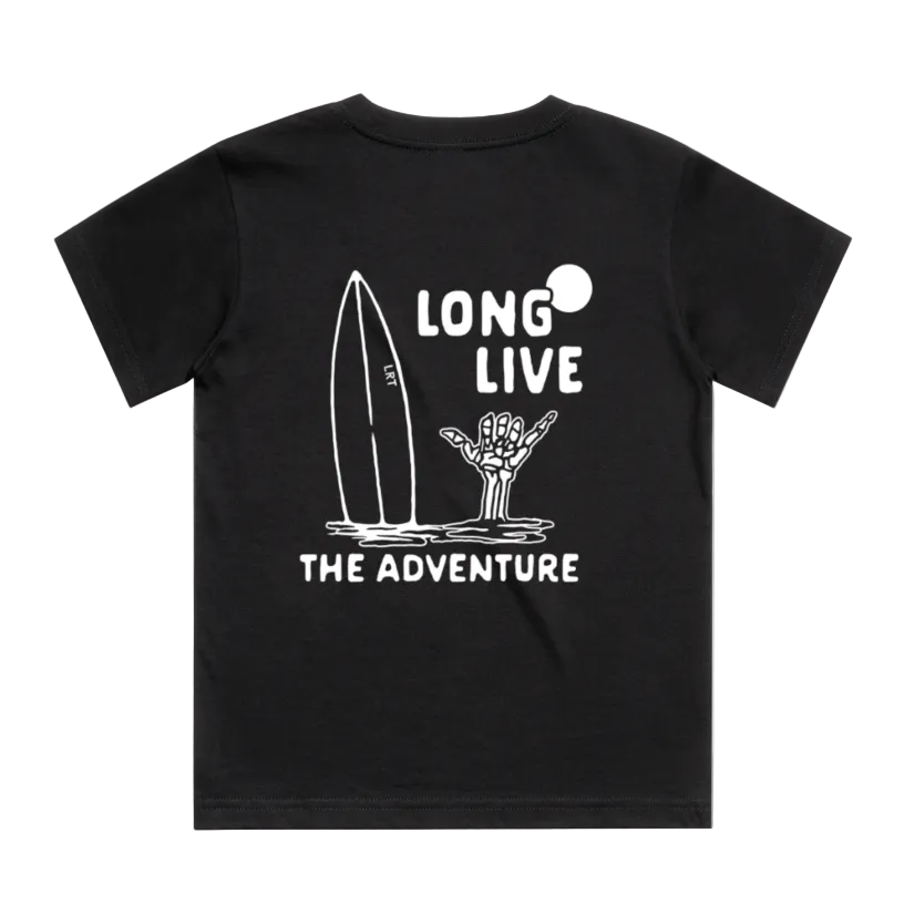 LONG LIVE THE ADVENTURE TEE - BLACK