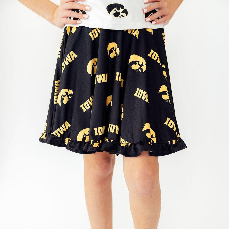 Iowa Black Tigerhawk Twirl Skort