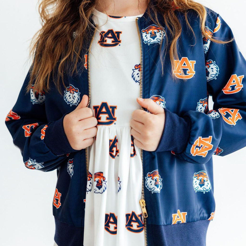 Auburn Blue Aubie Satin Jacket
