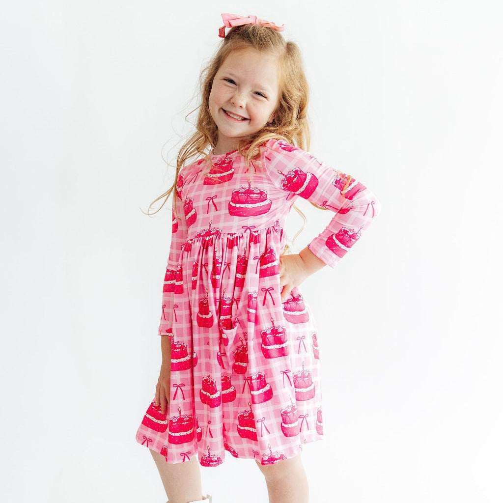 Make a Wish L/S Pocket Twirl Dress