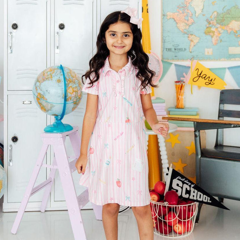 Gold Star Girl S/S Polo Dress