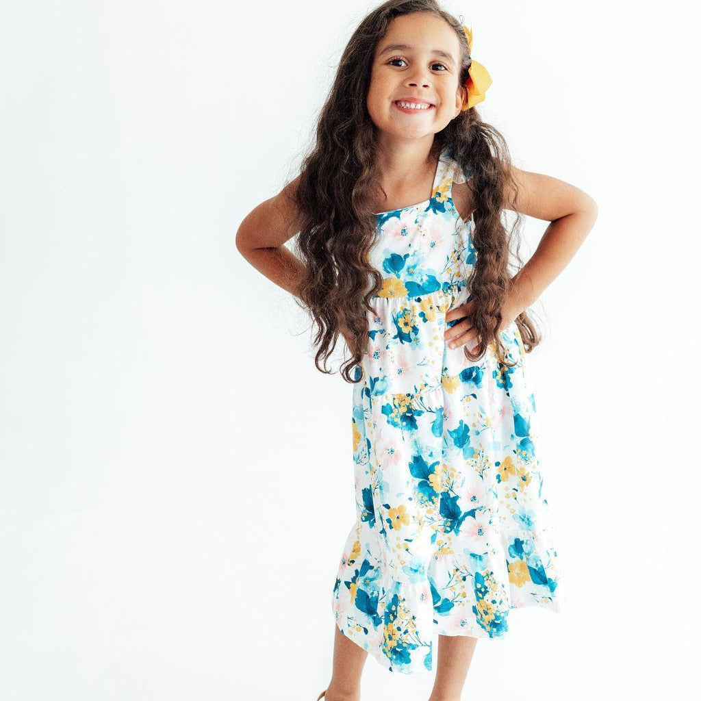 Blooming Buttercups Ruffle Maxi Dress