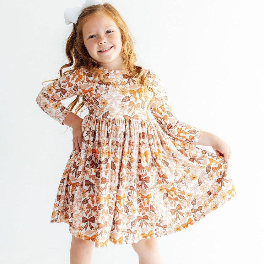 Fall Harvest L/S Pocket Twirl Dress