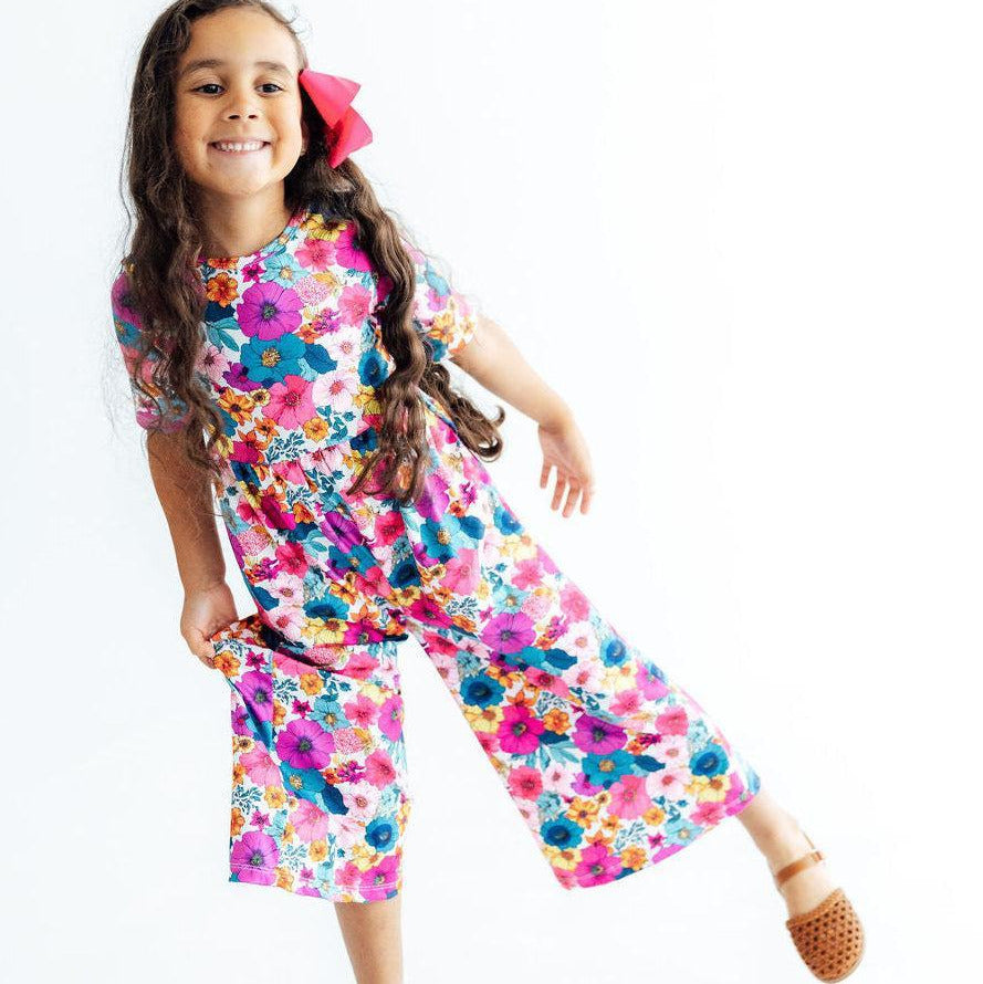 Retro Bloom Wide Leg Jumpsuit