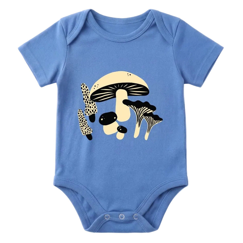 Mushroom Explorer Baby Bodysuit
