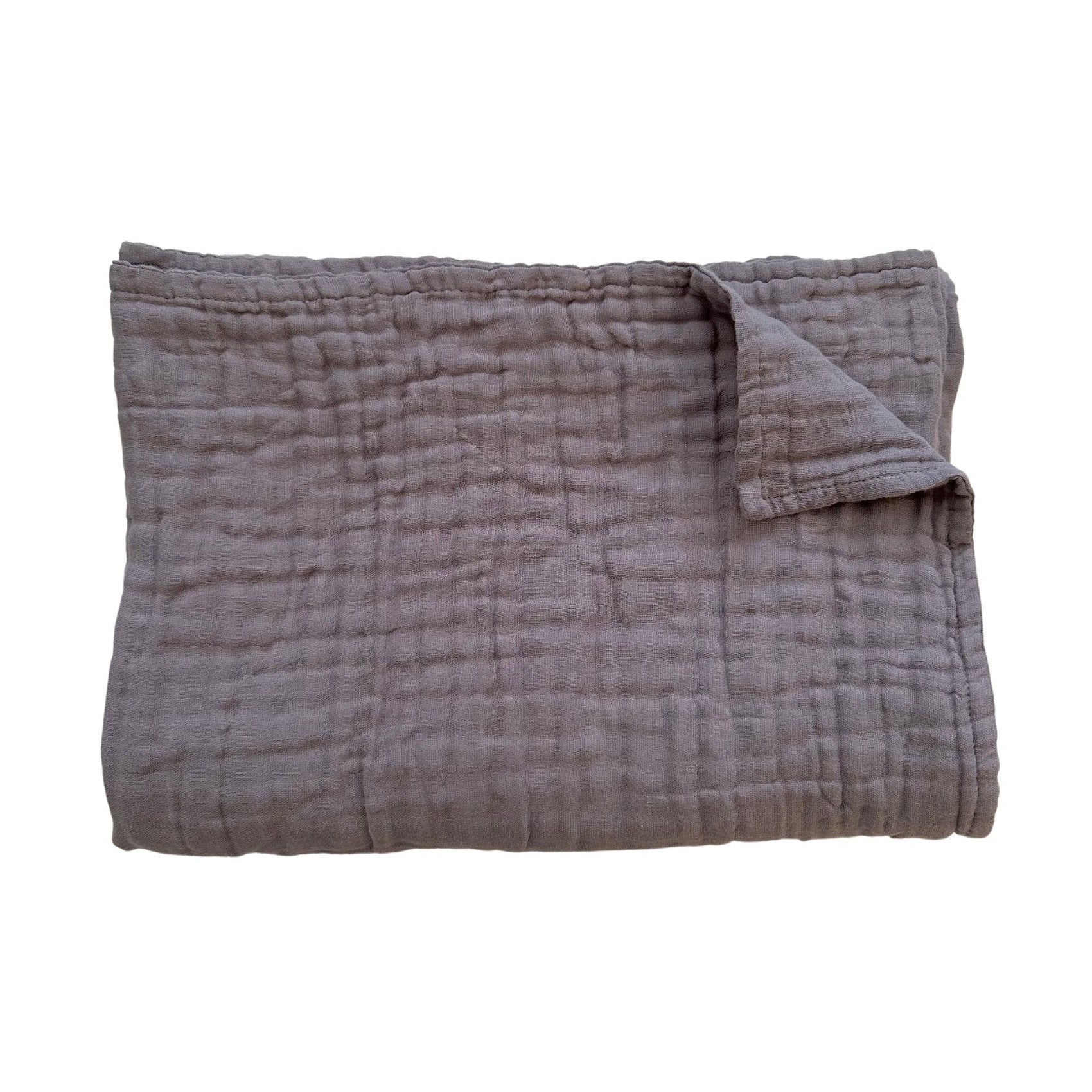Lavender Gray Muslin 6-Layer Blanket