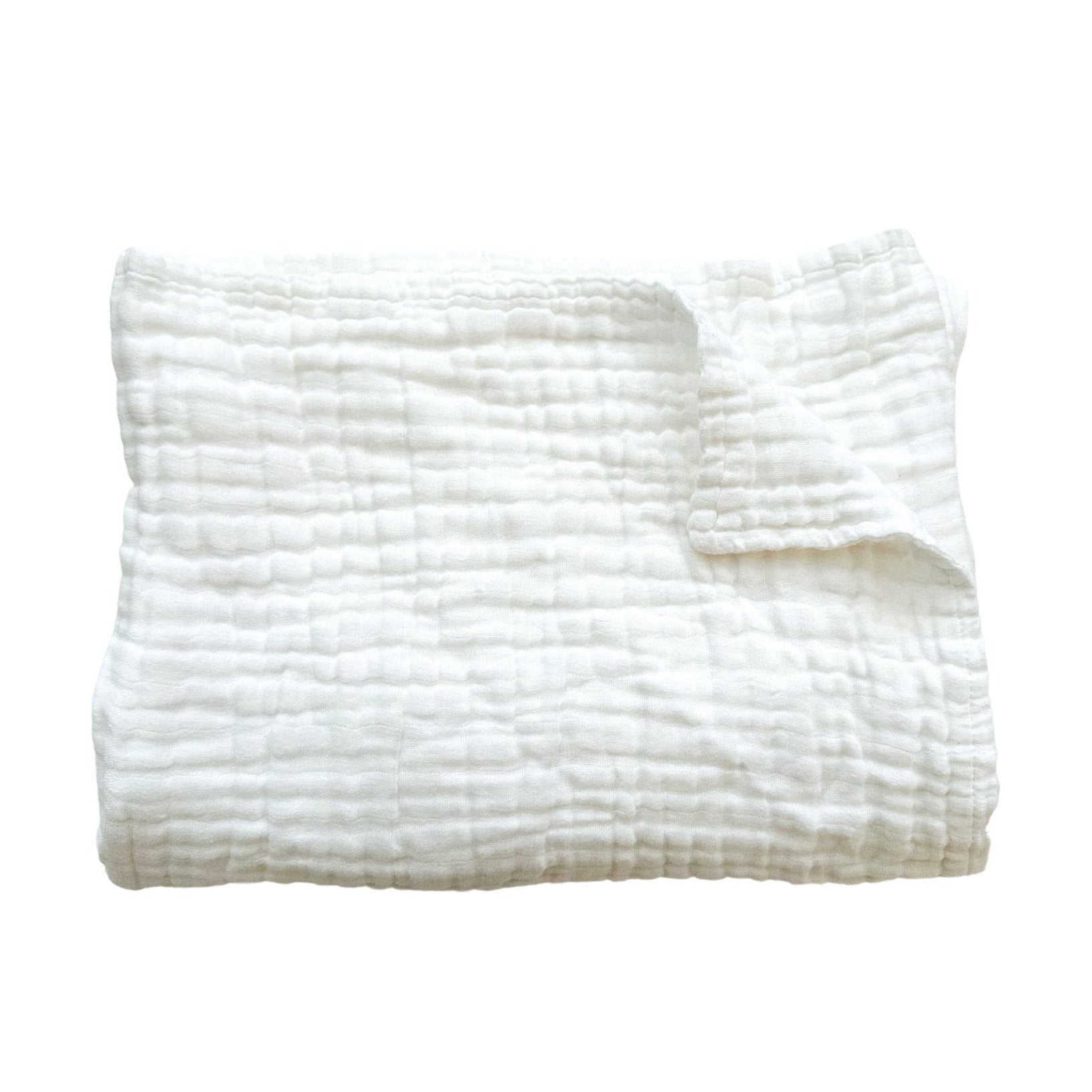 White Organic Muslin 6-Layer Blanket