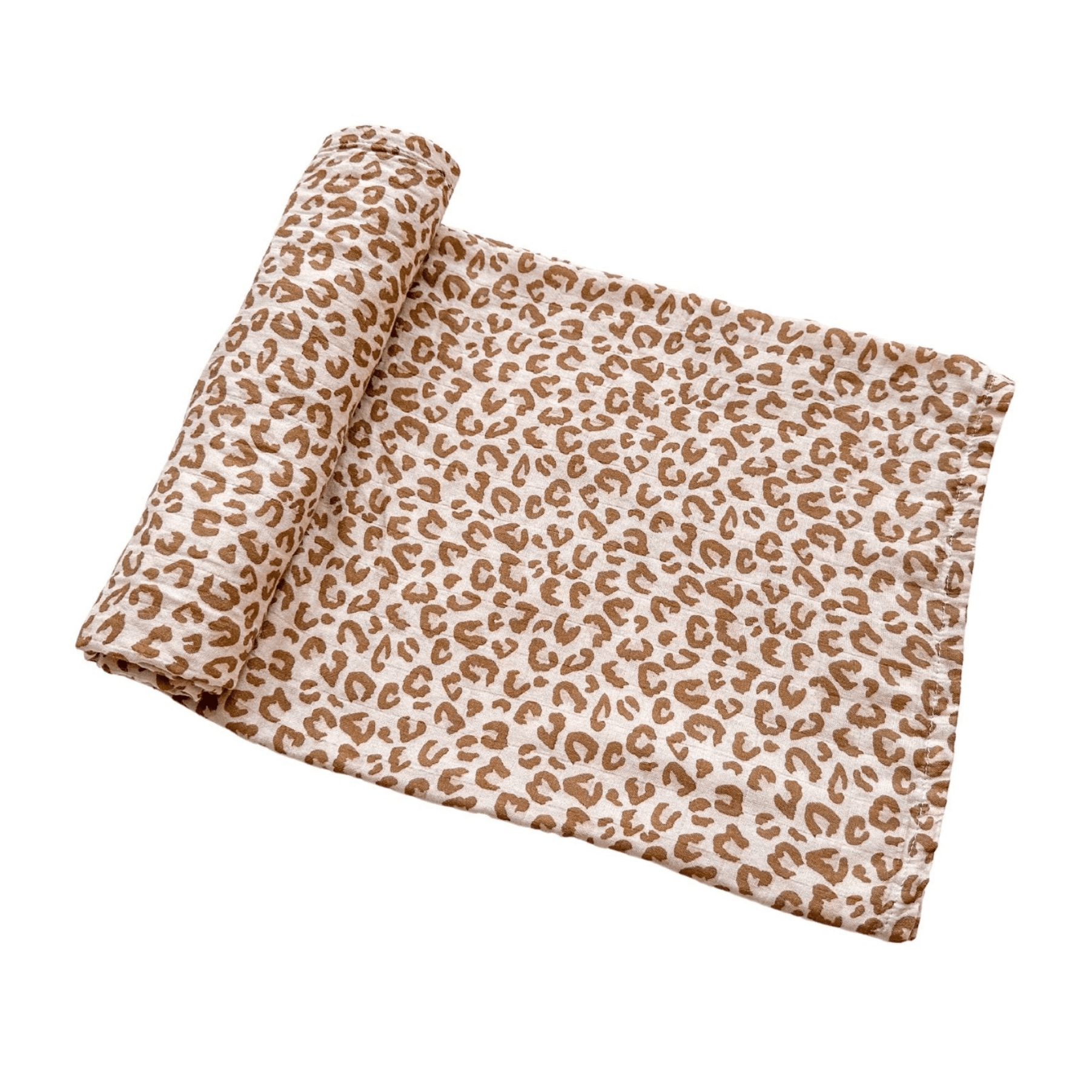 Brown Leopard Muslin Swaddle Blanket