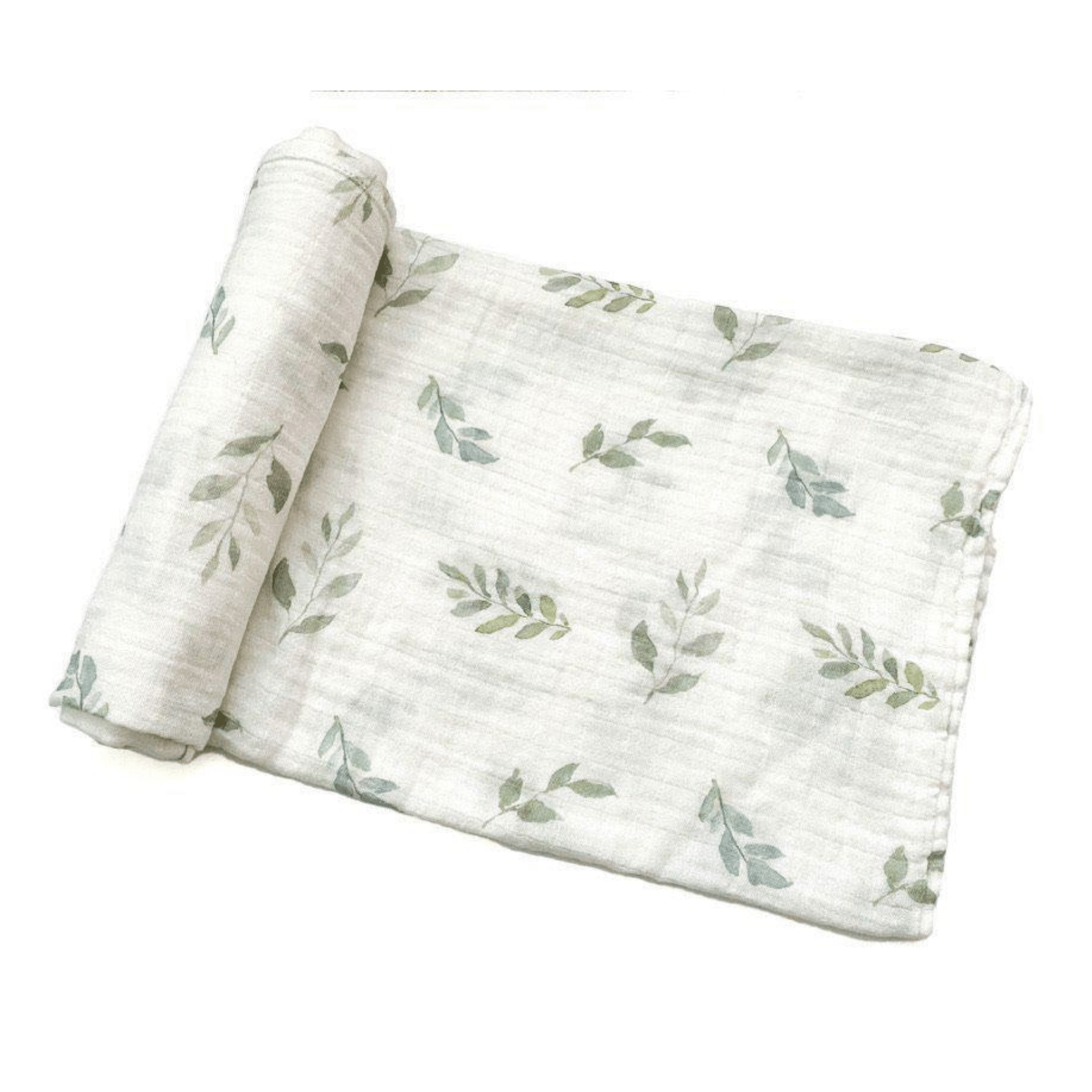 Green Leaves Muslin Swaddle Blanket