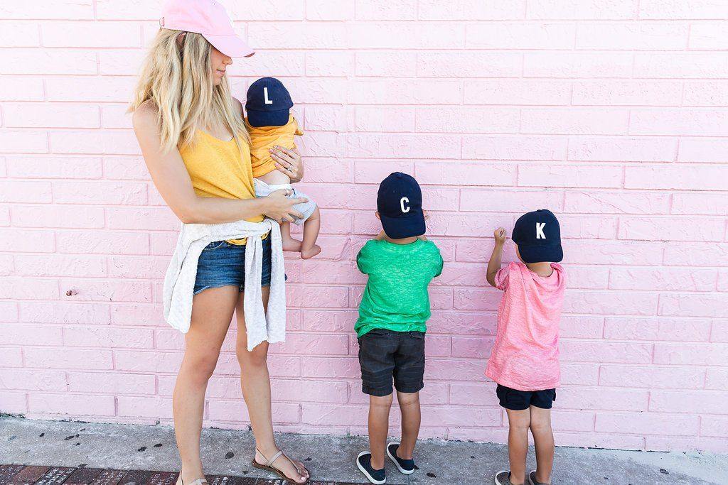 Navy Blue Letter Baseball Hat