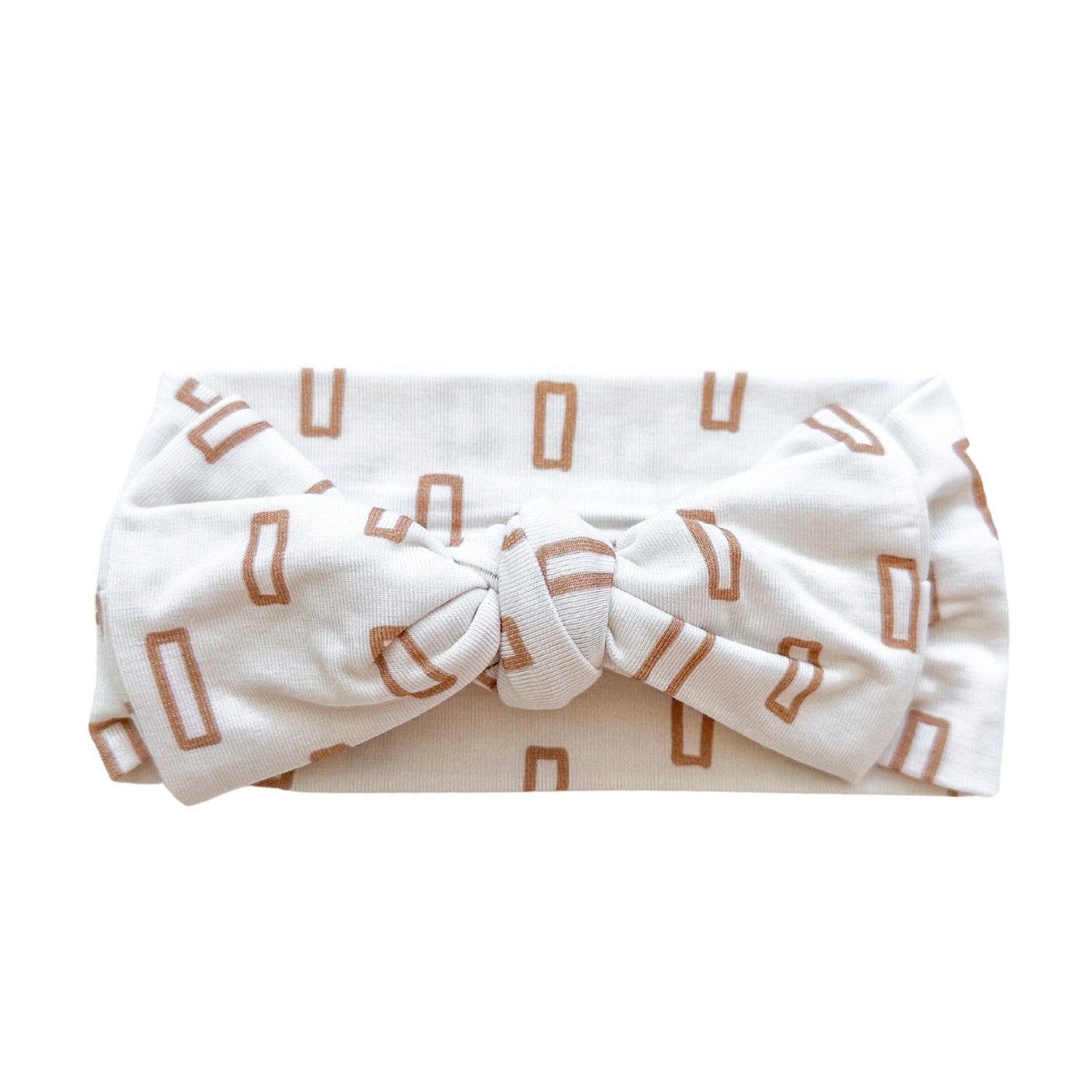 Neutral Rectangle Bamboo Baby Knotted Headband