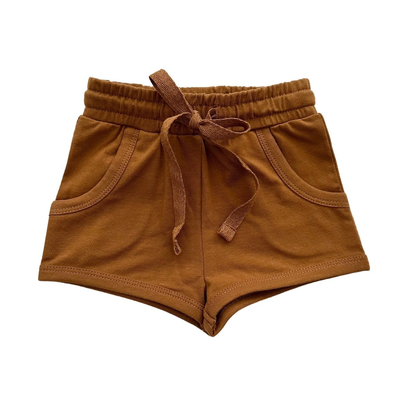 Caramel Organic Cotton Baby Shorts