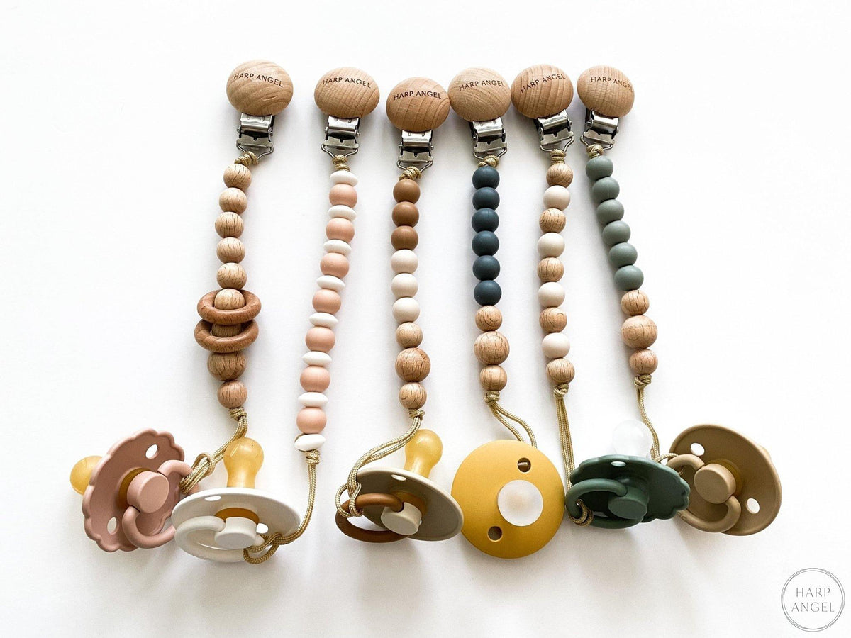 Pacifier Clip - Harper (Camel)