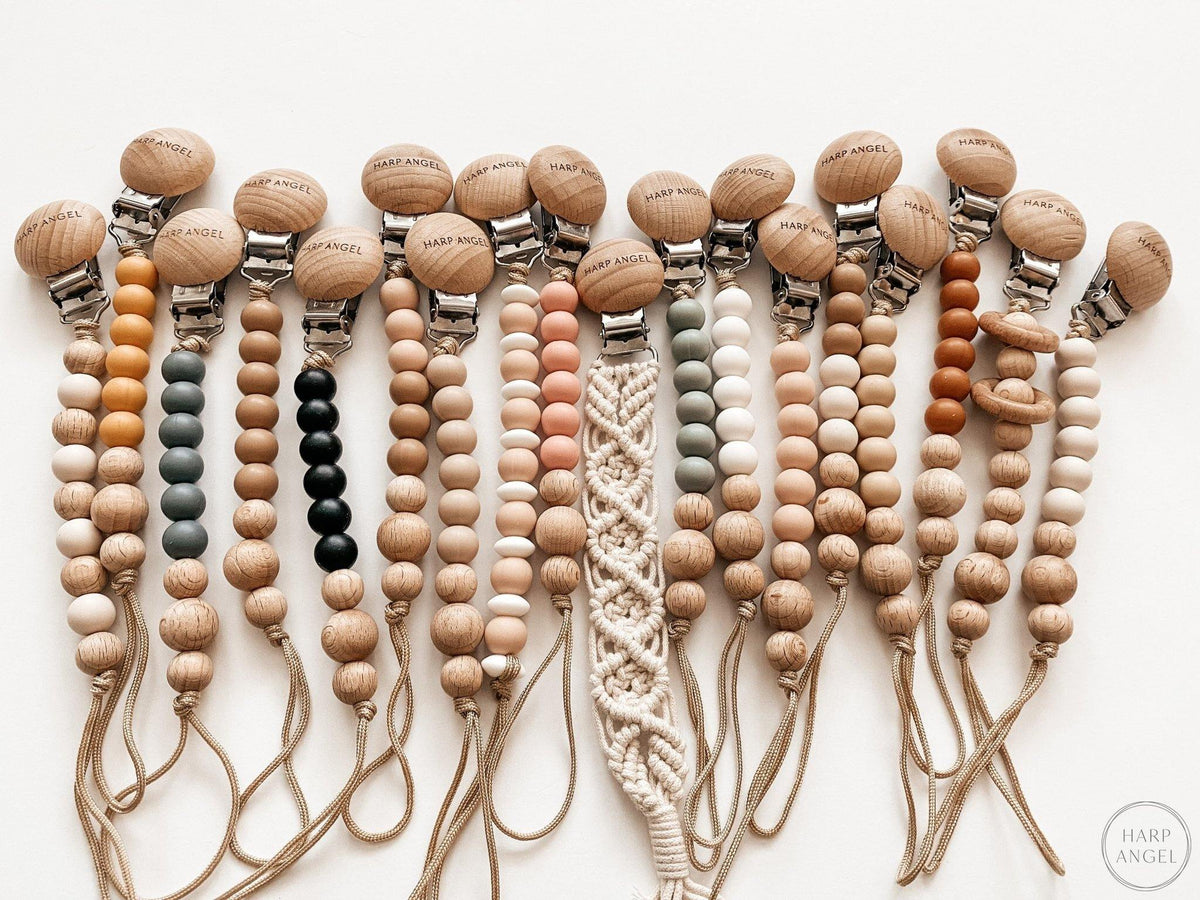 Pacifier Clip - Harper (Camel)