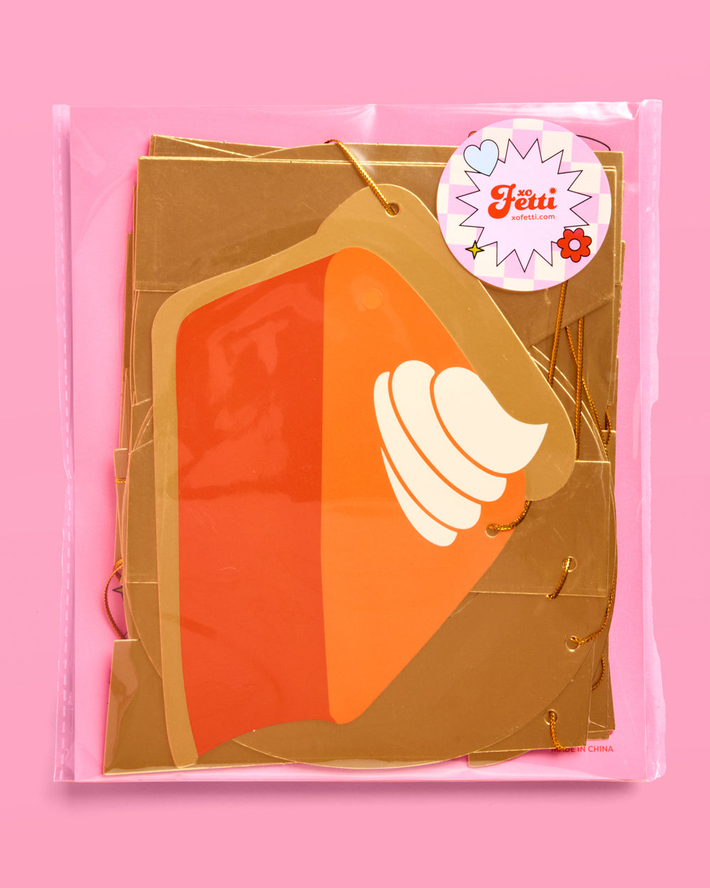 Left No Crumbs Banner - gold foil banner