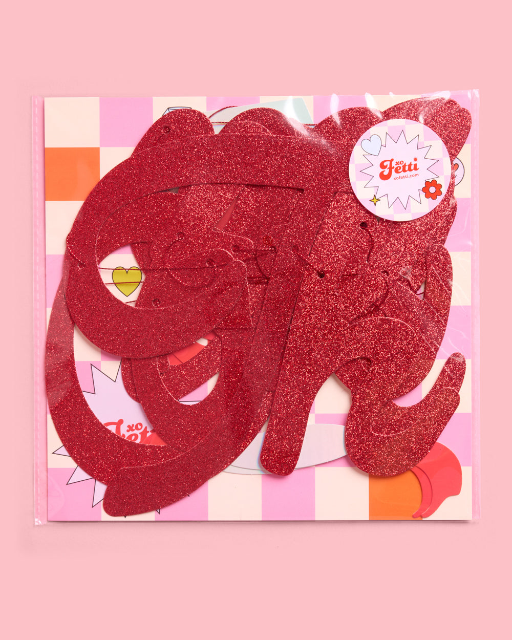 That's Amore Banner - red glitter banner