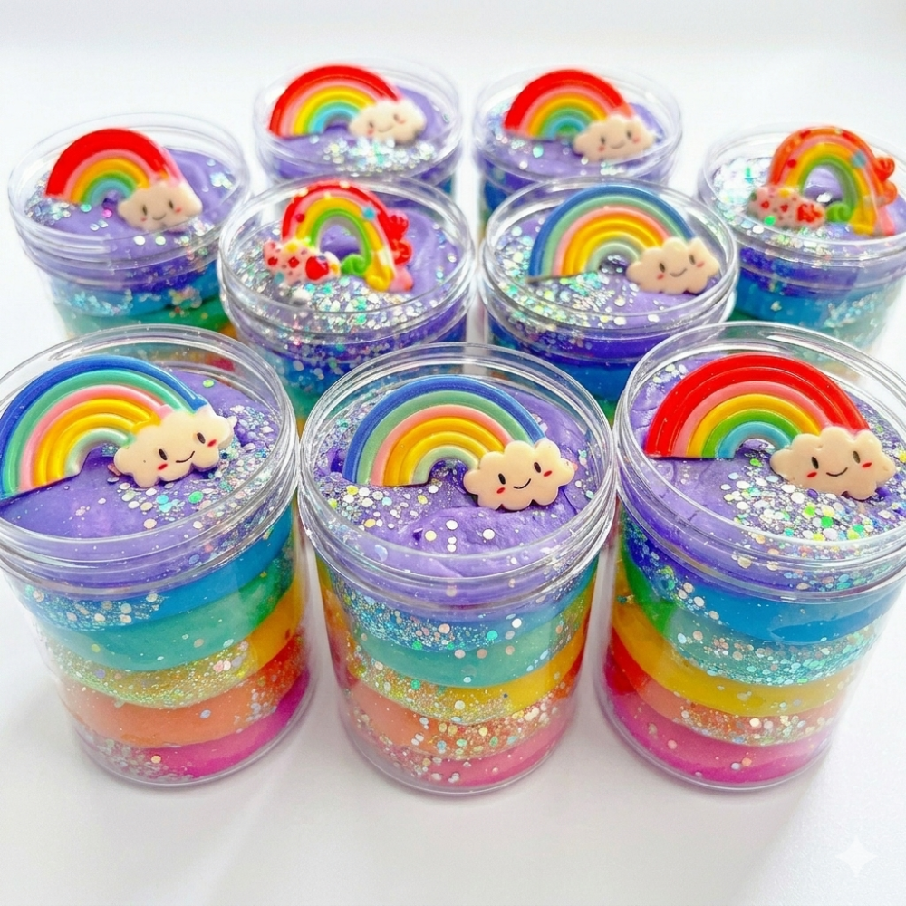 Rainbow Play Dough Jar