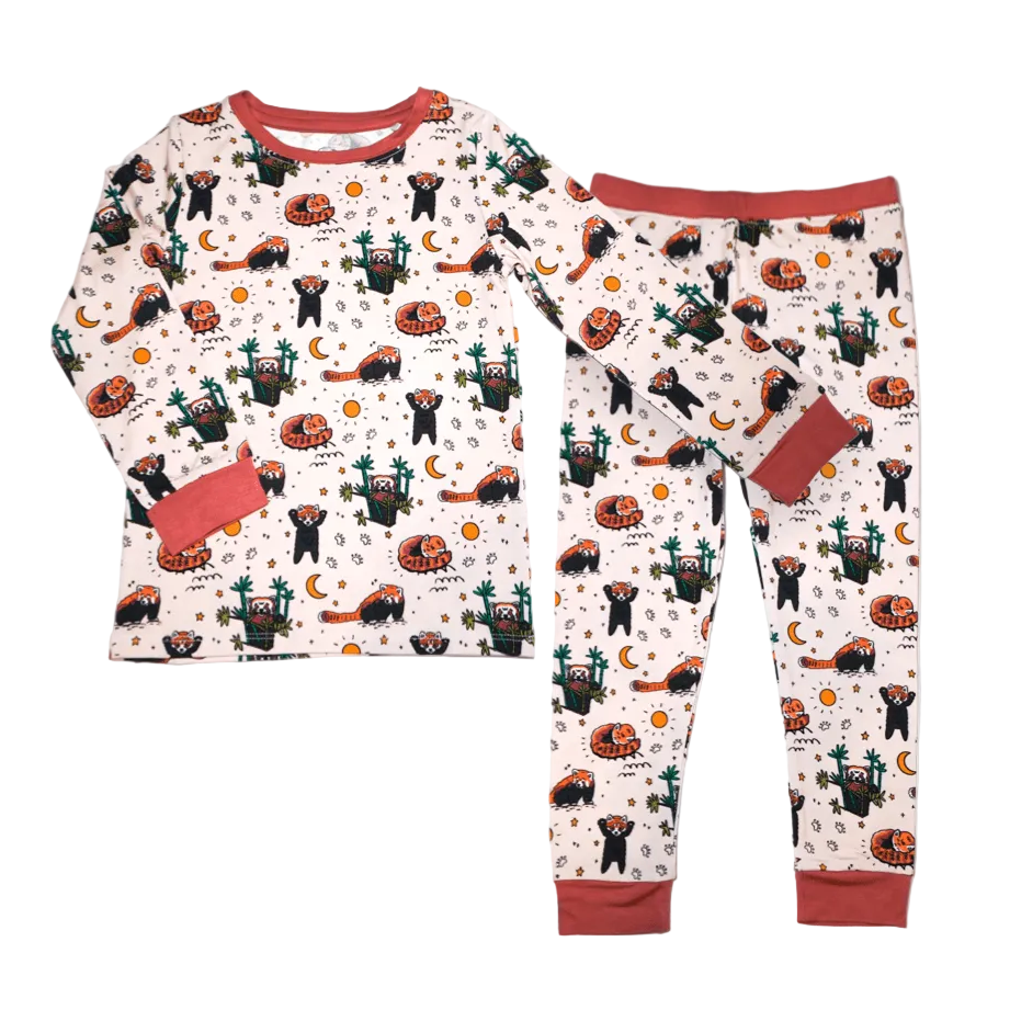 Red Panda Kids Two-Piece Pajamas