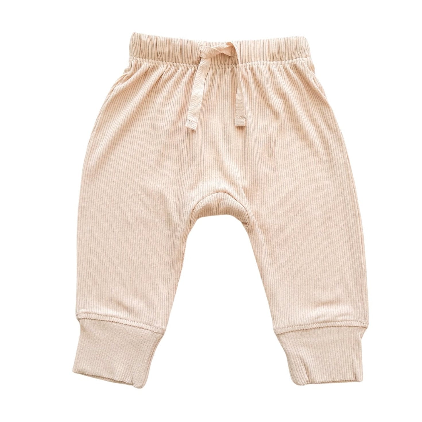 Blush Ribbed Bamboo Baby Jogger Pants