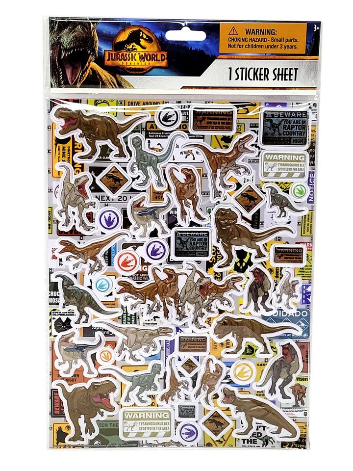 Jurassic World Raised Sticker Sheet