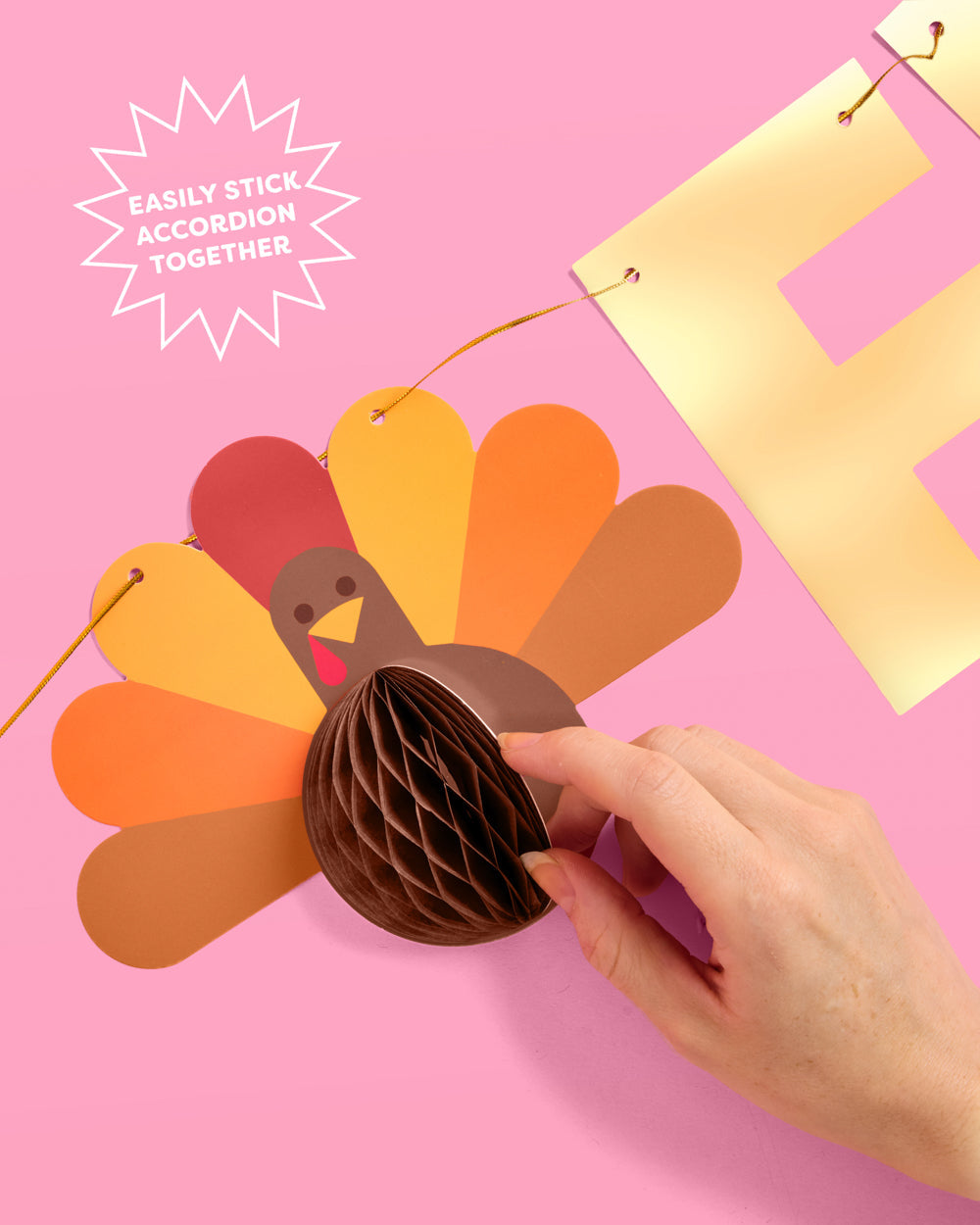 It's Giving Friends Banner - 3D paper banner